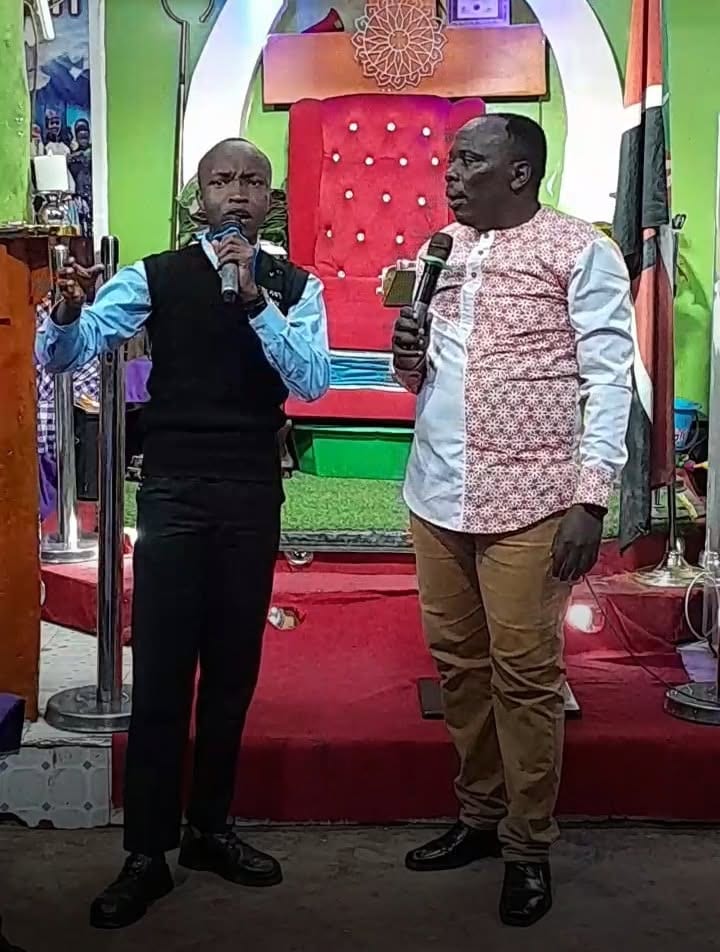 The founder sharing a moment of fellowship on stage