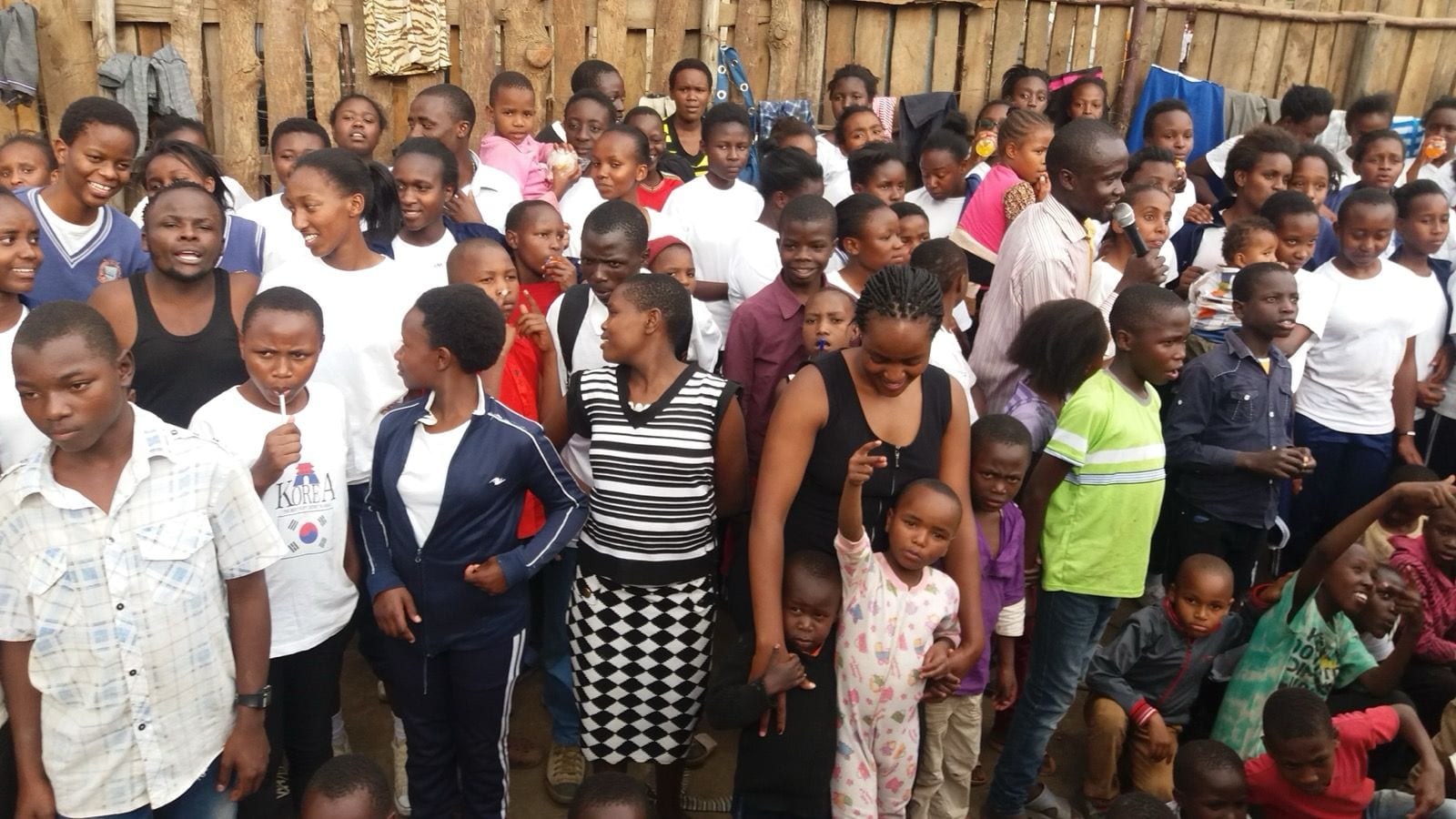 A large community gathering at the centre
