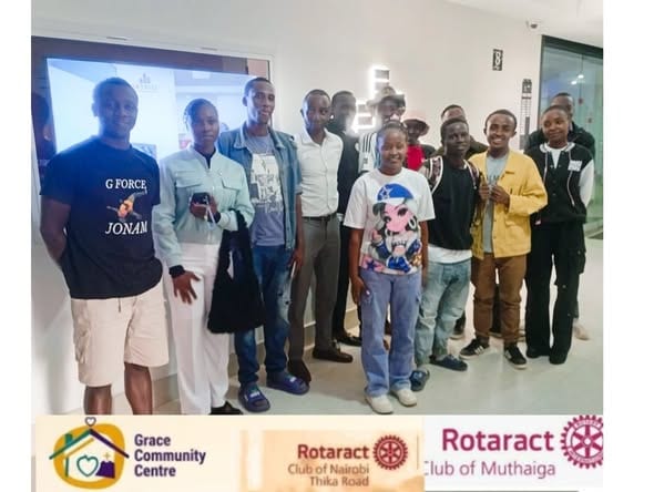 Participants at a digital skills training session with Rotaract