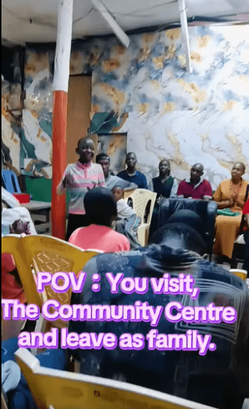 Guests and children gathered together at the centre